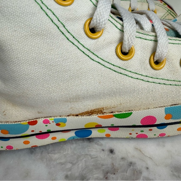 Converse Chuck Taylor Limited Edition Polka Dot Multi Color White Size 7 - Picture 8 of 10